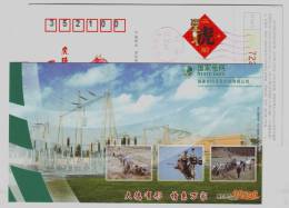 Electricity Facilities Construction,transformer Station,CN 10 State Grid Mingxi Power Supply Company Pre-stamped Card - Electricidad