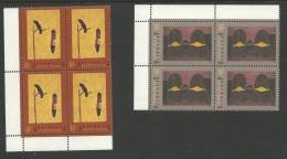 1993 International Year Of Indigenous People Aboriginal Art Set Of 4 In Blocks Of 4 Stamps Complete Mint Unhinged Gum - Blocks & Sheetlets