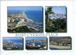 Saint Cyprien Plage - Multivues - Aérienne Front De Mer Port - Saint Cyprien