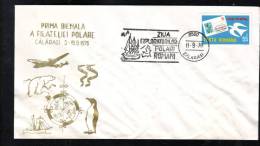 POLAR EXPLORER DAY,PINGUIN,BEAR,SPECIAL COVER,1976,ROMANIA - Explorateurs