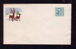 DEER,1961,COVE R   STATIONERY,ENTIER POSTAL,UNUSED,VERY RARE,ROMANIA - Wild