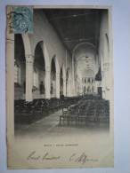 SECLIN  (Nord)  :  Eglise Intérieure   1904 - Seclin