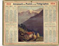 ALMANACH  DES POSTES ET DES TELEGRAPHES( 1934)  Le Printemps En Motagne - Big : 1921-40