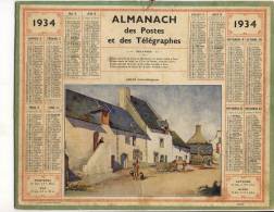 ALMANACH  DES POSTES ET DES TELEGRAPHES( 1934)    SAILLE (loire Inferieure) - Grossformat : 1921-40