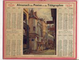 ALMANACH  DES POSTES ET DES TELEGRAPHES( 1936) Rue Hautefeuille Paris - Formato Grande : 1921-40