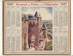 ALMANACH  DES POSTES ET DES TELEGRAPHES( 1937) Cite De Carcassonne - Grossformat : 1921-40