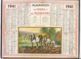 ALMANACH  DES POSTES ET DES TELEGRAPHES( 1941)  CHEVAUX DE LABOUR - Big : 1941-60