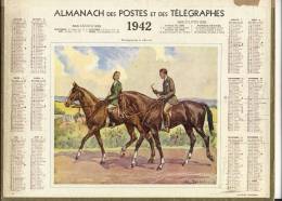 ALMANACH  DES POSTES ET DES TELEGRAPHES( 1942)   Promenade A Cheval - Grand Format : 1941-60