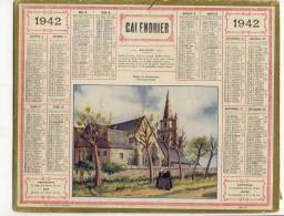 ALMANACH  DES POSTES ET DES TELEGRAPHES(   1942)   Eglise De Brelevenez - Tamaño Grande : 1941-60