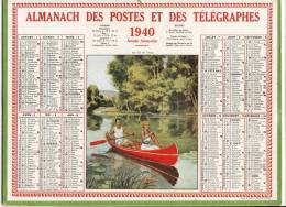 ALMANACH  DES POSTES ET DES TELEGRAPHES(   1940)      Au Fil D L Eau - Big : 1921-40