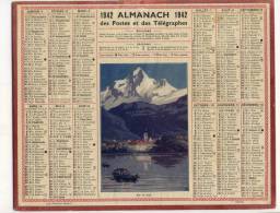 ALMANACH  DES POSTES ET DES TELEGRAPHES(   1942) Sur Le Lac - Formato Grande : 1941-60