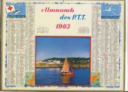 ALMANACH  DES POSTES ET DES TELEGRAPHES(   1963)   Retour A Concarneau - Groot Formaat: 1961-70