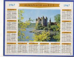 ALMANACH  DES POSTES ET DES TELEGRAPHES(   1967)   Chateau Du Val Bort Les Orgues (correze) - Groot Formaat: 1961-70