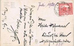 Postal VINOHRADY (Checoslovaquia) 1920. HRADCANY - Lettres & Documents