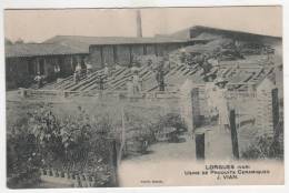 CPA CLICHE PEU COURANT, LORGUES, USINE DE PRODUITS CERAMIQUES, J. VIAN, VAR 83 - Lorgues