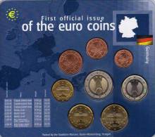 EURO-Einführung Deutschland 2002 Prägeanstalt F Stg 25€ Stempelglanz Der Staatlichen Münze Stuttgart Set Coin Of Germany - Mint Sets & Proof Sets