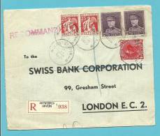 319+339+403 Op Brief Aangetekend Met Stempel ANTWERPEN Naar London (G.B.) - 1932 Ceres And Mercurius