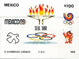 AT2641 Mexico1988 The Olympic Games M/S MNH - Winter 1988: Calgary