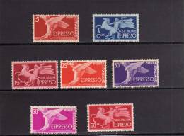 ITALY ITALIA REPUBBLICA 1945 - 1952 ESPRESSI DEMOVRATICA FILIGRANA RUOTA SERIE COMPLETA MNH - Posta Espressa/pneumatica