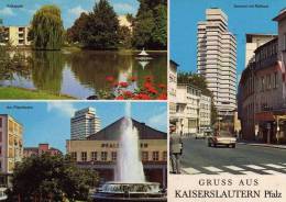 Carte Postale  GRUSS AUS KAISERLAUTERN 1975 Volkspark Zentrum Mit Rathaus Am Pfalztheater Allemagne - Kaiserslautern