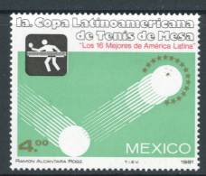 MESSICO / MEXICO 1981** - Table Tennis - 1 Val. MNH Come Da Scansione - Tischtennis