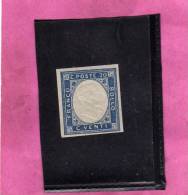 ANTICHI STATI REGNO ITALIA REGNO DI SARDEGNA1863 CENTESIMI 20 INDACO MNH - Sardinia