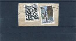 Greece- "Resistance In Thrace" & "Samaria Gorge" Stamps On Fragment W/ Bilingual "NAXOS (Cyclades)" [29.7.1983] Postmark - Poststempel - Freistempel