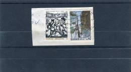 Greece- "Resistance In Thrace" & "Samaria Gorge" Stamps On Fragment W/ Bilingual "NAXOS (Cyclades)" [11.8.1983] Postmark - Marcophilie - EMA (Empreintes Machines)