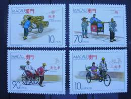 Macau 583/6 ++ Postfrisch MNH, Traditionelle Transportmittel - Nuevos