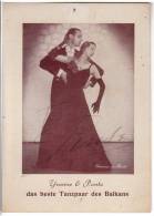 DANCE DANCERS YVONNE AND PANTO BEST DANCING COUPLE IN BALKAN AUTOGRAPH MIMOSA OLD POSTCARD - Danse
