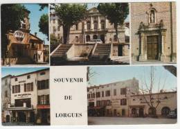 CPSM MULTIVUES LORGUES, HOTEL LE PROVENCAL, RESTAURANT DU PARC, FOYER, VAR 83 - Lorgues