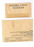 Télégramme Western Union - Telegraphie Und Telefon
