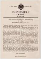 Original Patentschrift - Uhr Für Blinde , 1901 , C. Slamberg In Kopenhagen , Blindheit , Blind , Blindenschrift !!! - Sonstige & Ohne Zuordnung