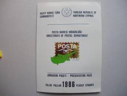 Zypern Türkisch Yearset Präsentation Pack, Jahreszusammenstellung 1986 ++ MNH - Ungebraucht