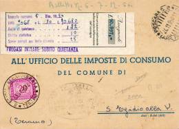 1954  CARTOLINA   CON ANNULLO  PESCARA  +  S.EGIDIO  TERAMO - Postage Due