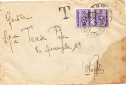 1939  LETTERA CON ANNULLO  NAPOLI TASSATE - Portomarken