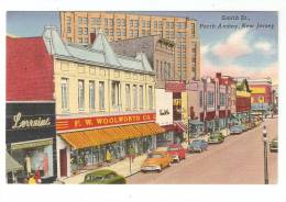 CPA - Elizabeth : Smith St Perth Amboy : Magasins  Voitures  Immeubles ( DessinsStores, Cars, Buildings (drawings Colors - Elizabeth