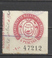 59-GRAN FISCAL ILUSTRE COLEGIO NOTARIAL CORUÑA 192.. SPAIN REVENUE.ROJO - Fiscale Zegels