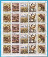 1987X   2206-09      JUGOSLAVIJA FAUNA WWF  BEARS  ORSI PROTECTION NATURA 5  STRIPS   USED - Orsi