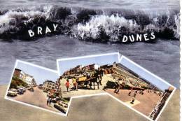 BRAY DUNE ( Voitures Dauphine Traction Attelage Plage Cabine Remblai ) CPSM - Bruay Sur Escaut