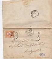 1870   LETTERA  CON  ANNULLO  SENIGALLIA  + ASCOLI PICENO - Postage Due