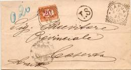 1895   LETTERA  CON  ANNULLO  CAPUA  CASERTA - Segnatasse