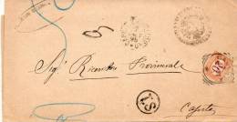 1895   LETTERA  CON  ANNULLO  CAPRIATI AL VOLTURNO CASERTA - Portomarken