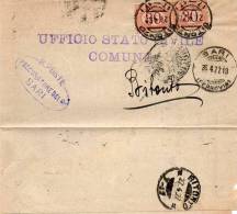 1927   LETTERA CON ANNULLO  BITONTO BARI - Strafport