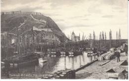 Scarborough (North Yorkshire) England UK, Harbour & Castle Hill, Boats, C1910s Vintage Postcard - Scarborough