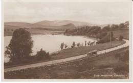 Callander Stirling Scotland UK, Loch Vennacher, Auto On Country Road C1920s Vintage Real Photo Postcard - Stirlingshire