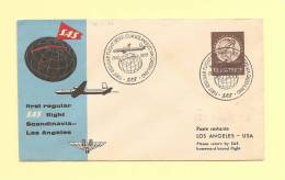 1er Vol - Stockholm Los Angeles - Via Greenland - 15-11-1954 - Covers & Documents