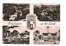 CPSM ALLEMAGNE - MÜLHEIN EN DER RHUR - Très Jolie Carte Multivue Dont Panorama , Centre De La Ville , Post , Etc... - Muelheim A. D. Ruhr