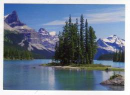 Carte Postale CANADIAN ROCKIES SPIRIT ISLAND IN MALIGNE LAKE IN JASPER NATIONAL PARK CANADA LAC FORET ROCHEUSES - Jasper