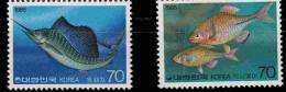 1985 South Korea Fish Stamps Fauna Sc#1414-1415 - Vita Acquatica